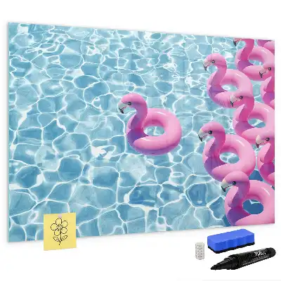 Oppustelig flamingo magnetisk skrivetavle