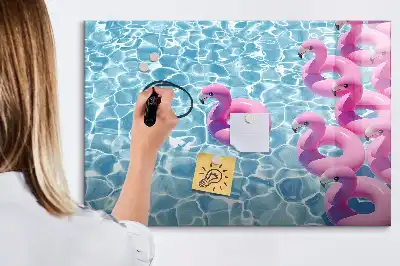 Oppustelig flamingo magnetisk skrivetavle