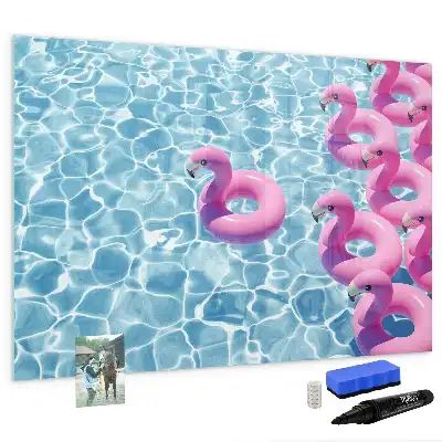 Oppustelig flamingo magnetisk skrivetavle