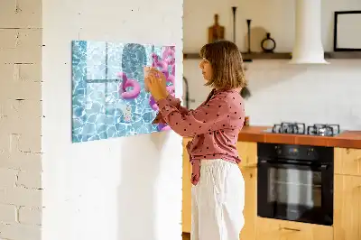 Oppustelig flamingo magnetisk skrivetavle