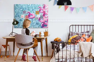 Oppustelig flamingo magnetisk skrivetavle
