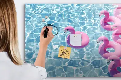 Oppustelig flamingo magnetisk skrivetavle