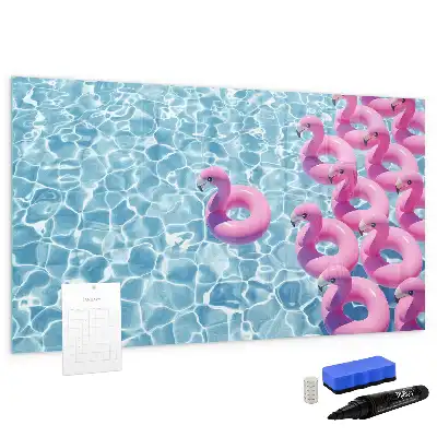 Oppustelig flamingo magnetisk skrivetavle