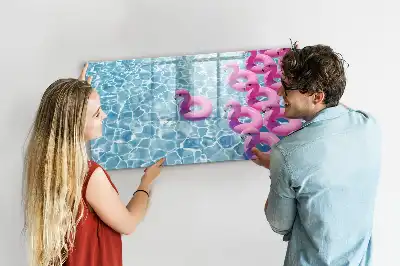 Oppustelig flamingo magnetisk skrivetavle