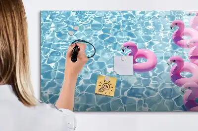 Oppustelig flamingo magnetisk skrivetavle
