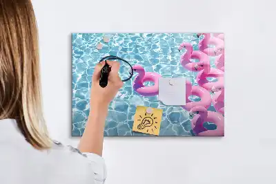 Oppustelig flamingo magnetisk skrivetavle