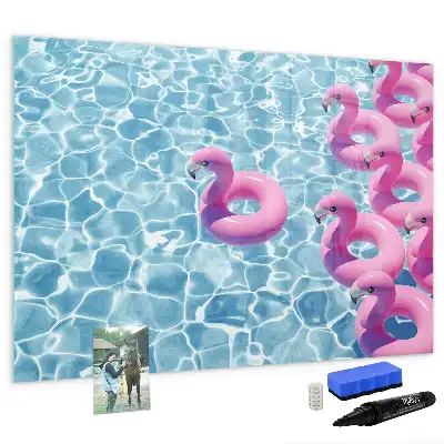 Oppustelig flamingo magnetisk skrivetavle