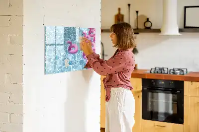 Oppustelig flamingo magnetisk skrivetavle