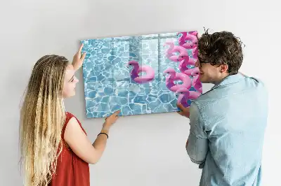 Oppustelig flamingo magnetisk skrivetavle
