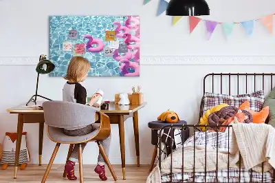 Oppustelig flamingo magnetisk skrivetavle