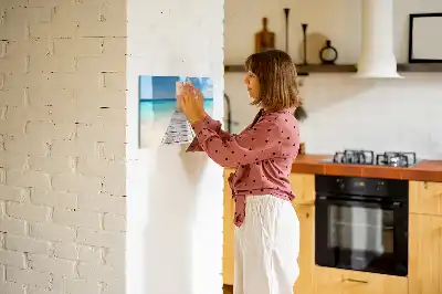 Magnetisk tegnetavle med motiv af tropisk ø