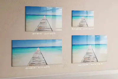 Magnetisk tegnetavle med motiv af tropisk ø