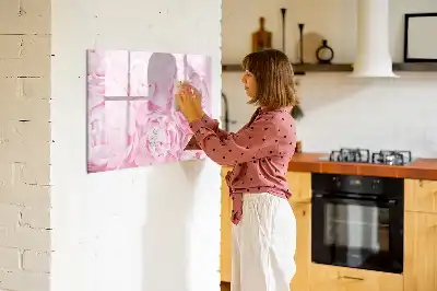 Magnetisk skrivetavle med blomstrende blomstermotiv