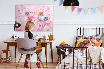 Magnetisk skrivetavle med blomstrende blomstermotiv