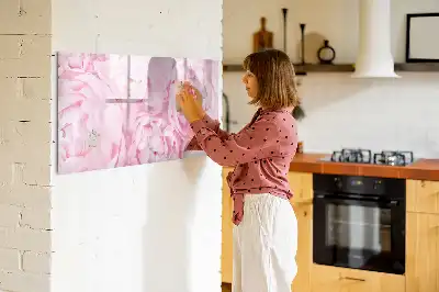 Magnetisk skrivetavle med blomstrende blomstermotiv