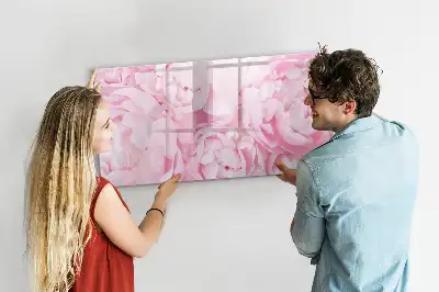 Magnetisk skrivetavle med blomstrende blomstermotiv