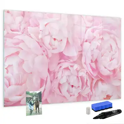 Magnetisk skrivetavle med blomstrende blomstermotiv