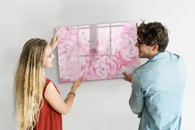 Magnetisk skrivetavle med blomstrende blomstermotiv