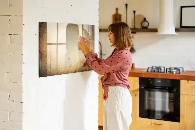 Magnetisk tegnetavle motiv af gammelt verdenskort