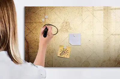 Magnetisk tegnetavle motiv af gammelt verdenskort