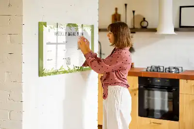 Magnetisk ugmenu-tavle til planlægning af madplan