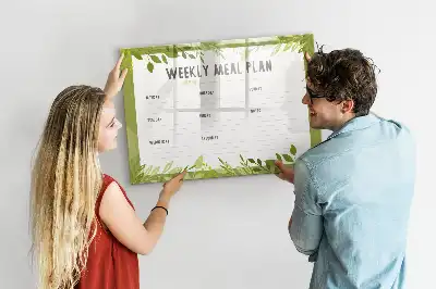 Magnetisk ugmenu-tavle til planlægning af madplan