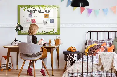 Magnetisk ugmenu-tavle til planlægning af madplan