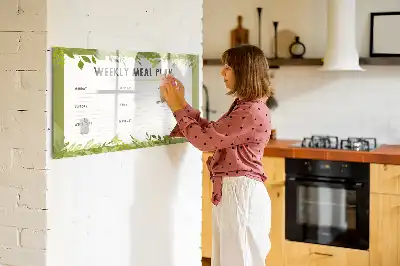 Magnetisk ugmenu-tavle til planlægning af madplan