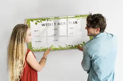 Magnetisk ugmenu-tavle til planlægning af madplan
