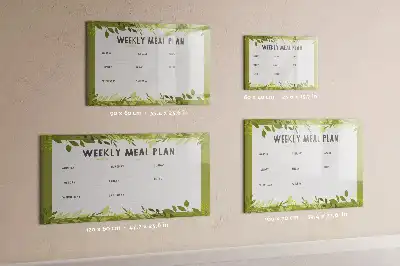 Magnetisk ugmenu-tavle til planlægning af madplan