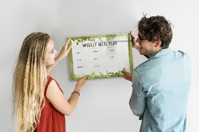 Magnetisk ugmenu-tavle til planlægning af madplan