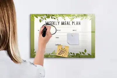 Magnetisk ugmenu-tavle til planlægning af madplan