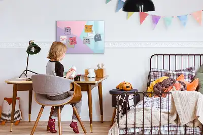 Magnetisk tegnetavle med pastelmønster