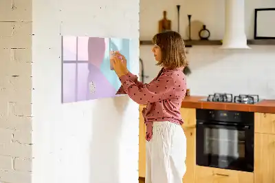 Magnetisk tegnetavle med pastelmønster