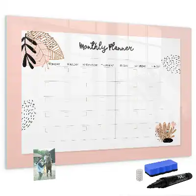 Magnetisk tegnetavle med blomstermotiv