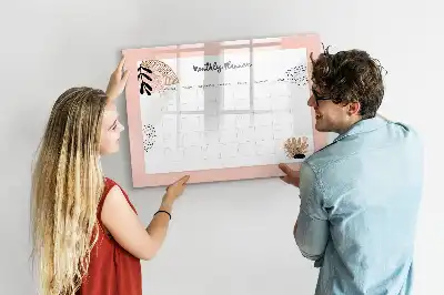 Magnetisk tegnetavle med blomstermotiv