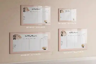 Magnetisk tegnetavle med blomstermotiv