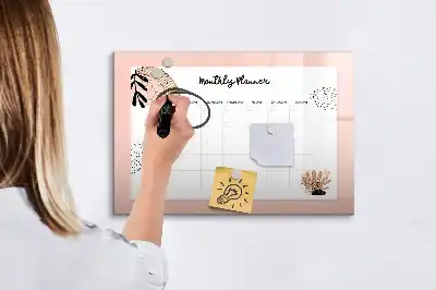 Magnetisk tegnetavle med blomstermotiv