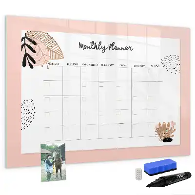 Magnetisk tegnetavle med blomstermotiv