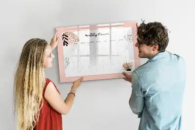 Magnetisk tegnetavle med blomstermotiv