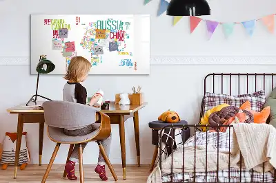 Tavle til at tegne magnetisk Kort med landenavne