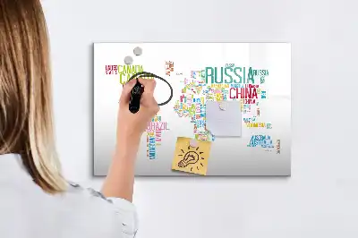 Tavle til at tegne magnetisk Kort med landenavne