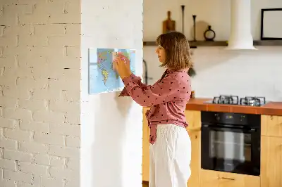 Magnetisk skrivetavle med verdenskort