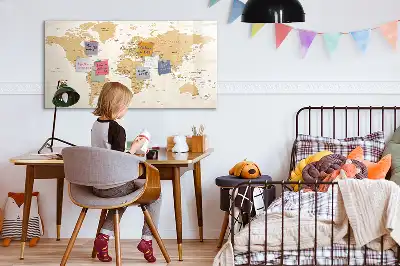 Politisk verdenskort magnetisk skrivetavle