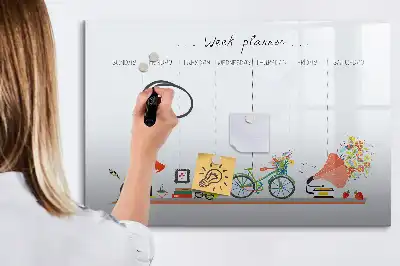 Magnetisk ugeplanner skrivetavle