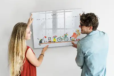 Magnetisk ugeplanner skrivetavle