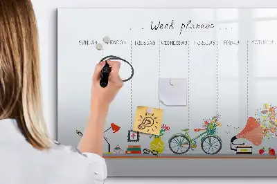 Magnetisk ugeplanner skrivetavle