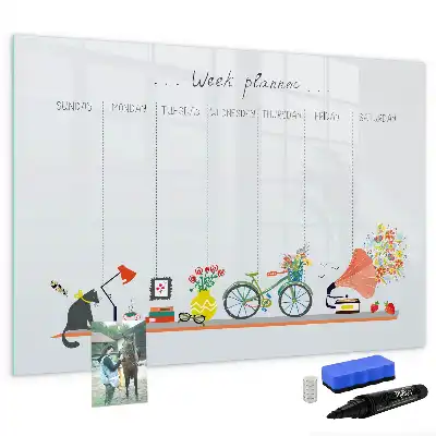 Magnetisk ugeplanner skrivetavle