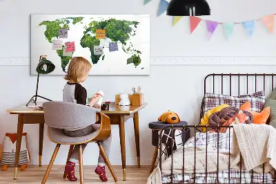 Magnetisk verdenskort tavle til at tegne på