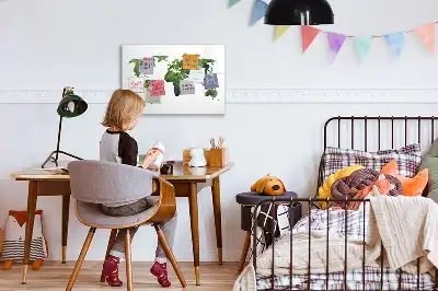 Magnetisk verdenskort tavle til at tegne på
